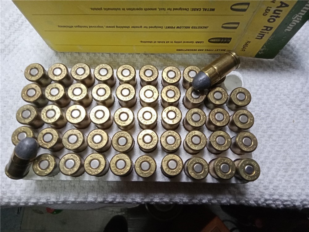 Vintage Remington High Velocity45 Auto Rim 230 gr. lead ammo-img-2