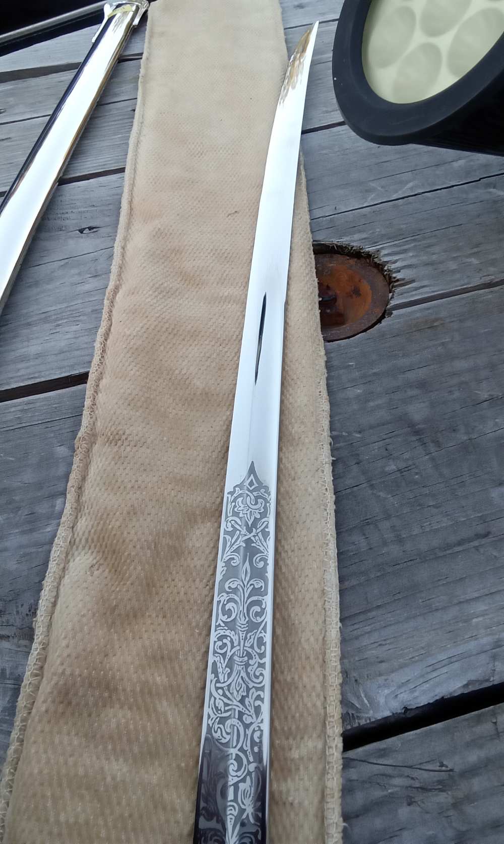 Vintage 1902 US Dress sword w/ belt /shoulder strap & hanger-mint-img-16