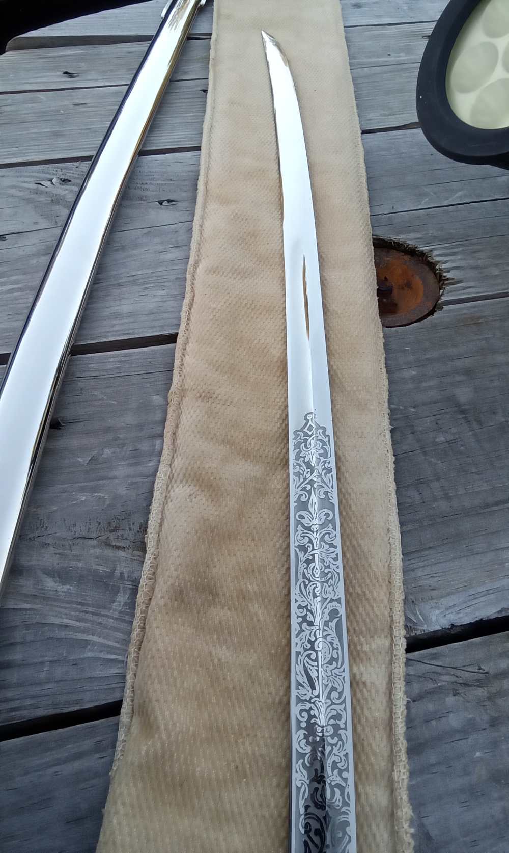 Vintage 1902 US Dress sword w/ belt /shoulder strap & hanger-mint-img-7