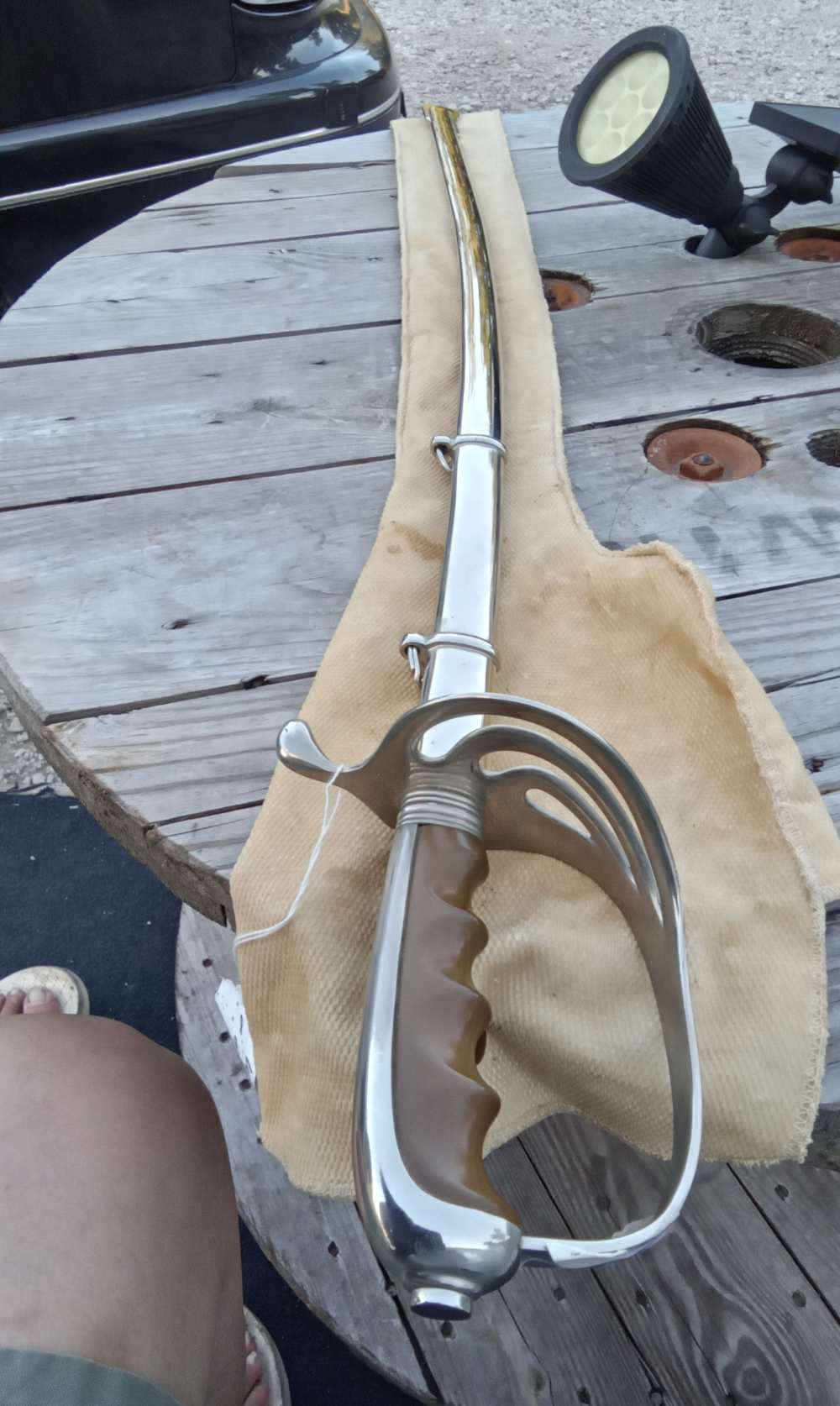 Vintage 1902 US Dress sword w/ belt /shoulder strap & hanger-mint-img-1