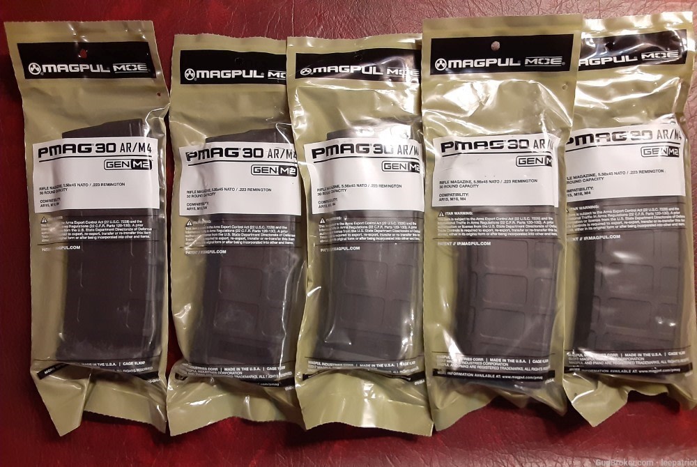 LOT OF 5 NEW MAGPUL M2 GEN 2 Black AR15 M4 M16 30RD Mags MAG571-BLK NJ-img-0