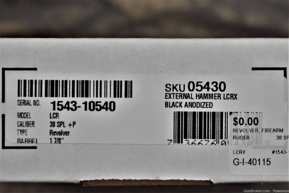 Ruger LCRx #05430 in 38 Spcl +P - NEW!-img-9