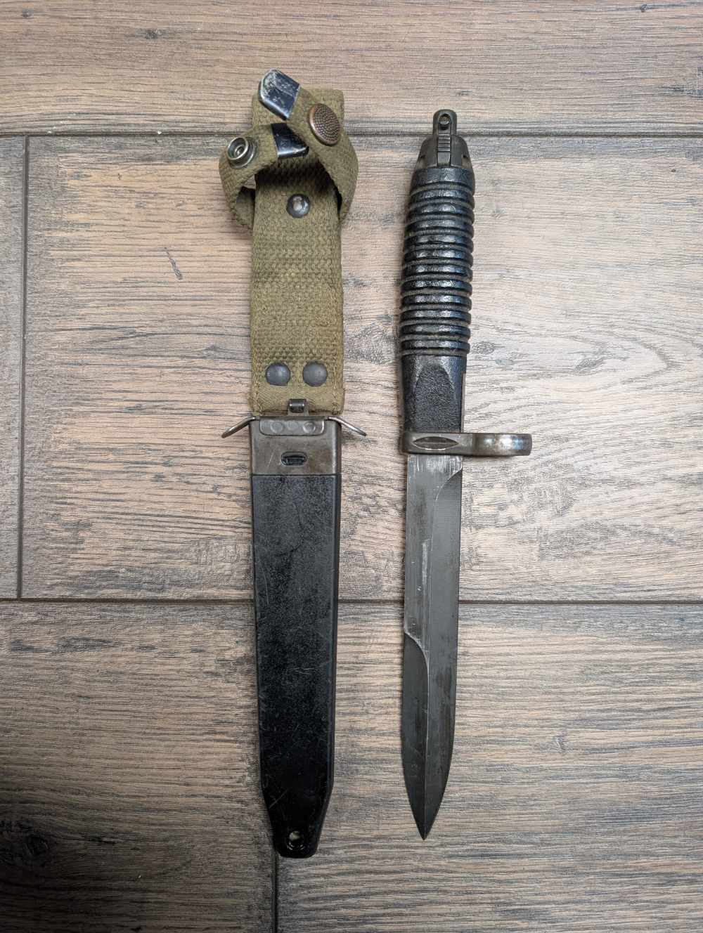 German G3 Bayonet with Scabbard 12 Groove Original Surplus -img-1