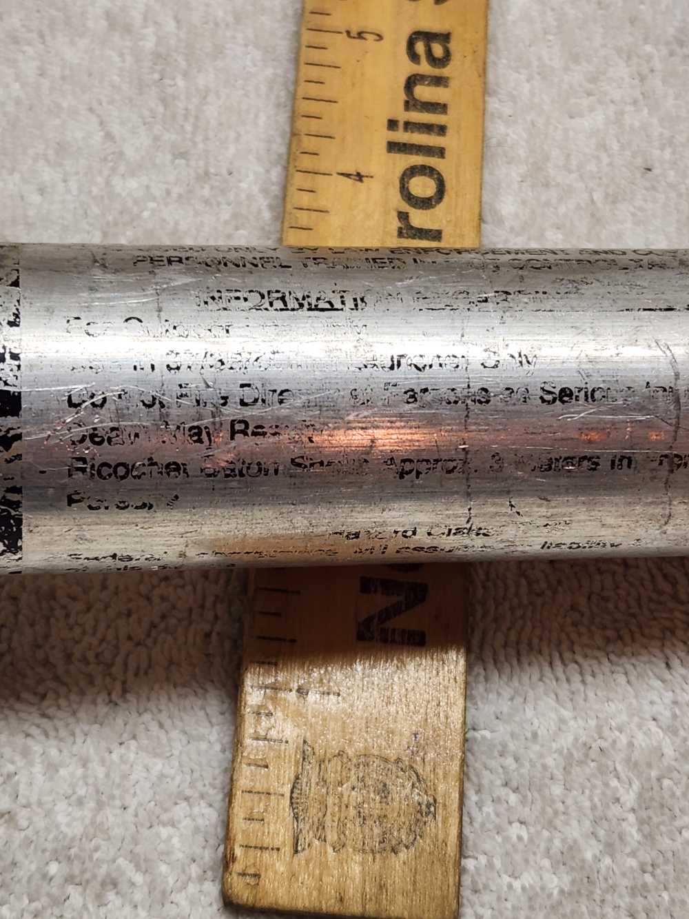 37mm 264R Rubber Baton Round Inert Fired Case Reassembled Riot Control Less-img-5