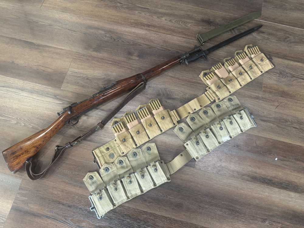 Rock Island Arsenal M1903 .30-06 W/ Bayonet and Loaded Clips C&R Eligible -img-0