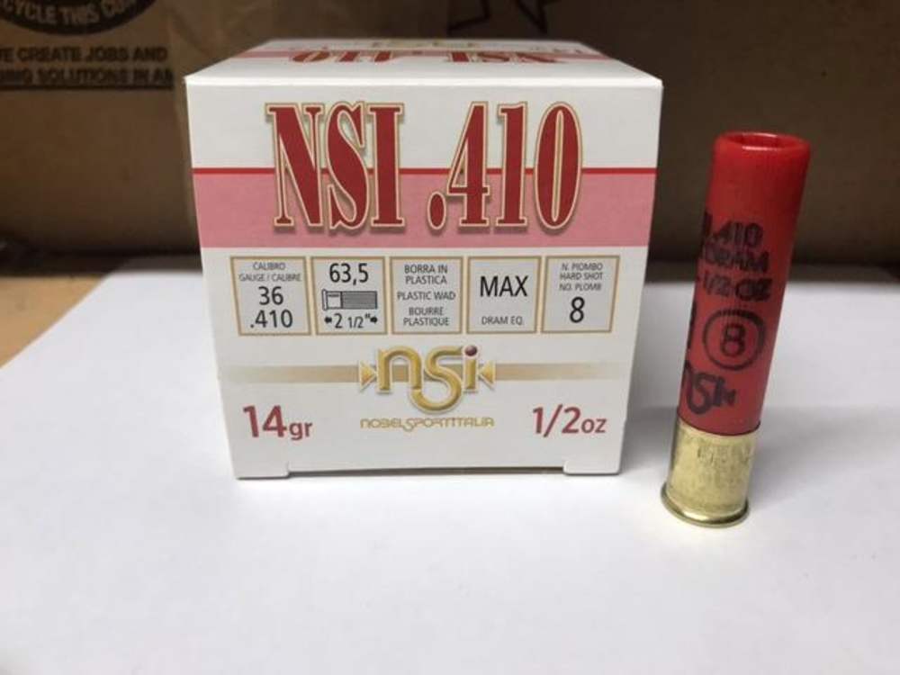 Nobel Sport Italia NSI .410 2.5" 1/2oz #8 250 Rounds-img-0