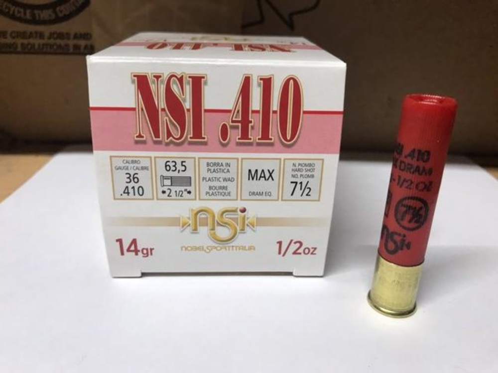 Nobel Sport Italia NSI .410 2.5" 1/2oz #7.5 250 Rounds-img-0