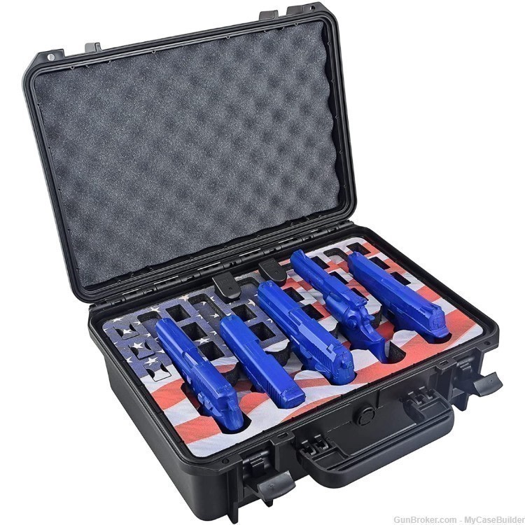 American Flag – 5 Pistol 18 Magazine DORO 1611-6 Heavy Duty Case-img-0