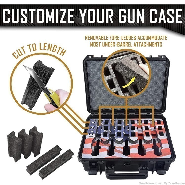 American Flag – 5 Pistol 18 Magazine DORO 1611-6 Heavy Duty Case-img-3