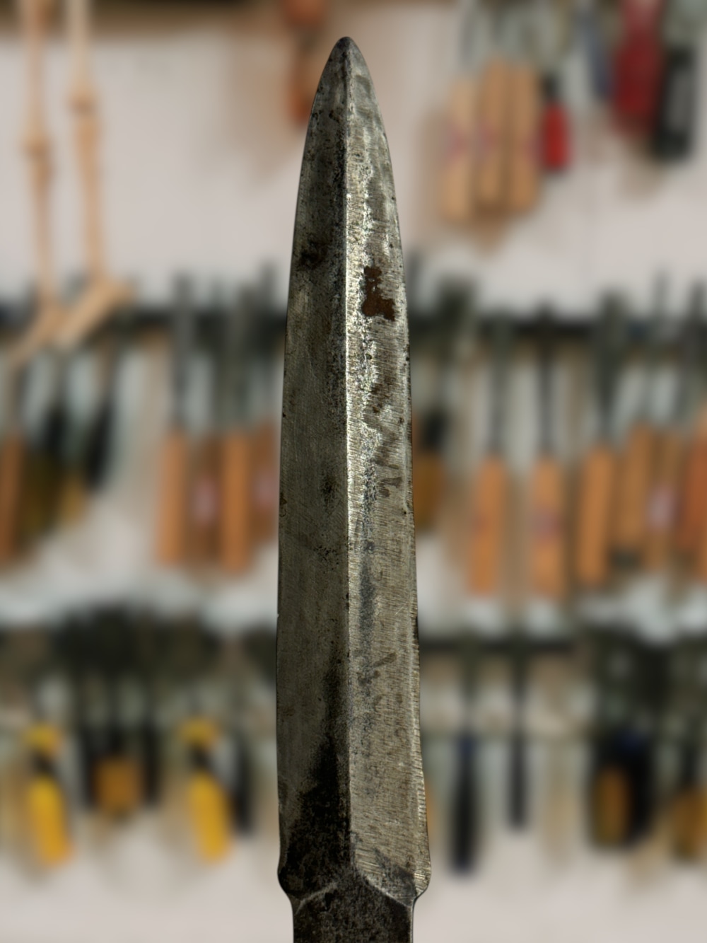 WWI French Astier-Prodon M1916 Fighting Knife Thiers Clover Mark Dagger-img-3