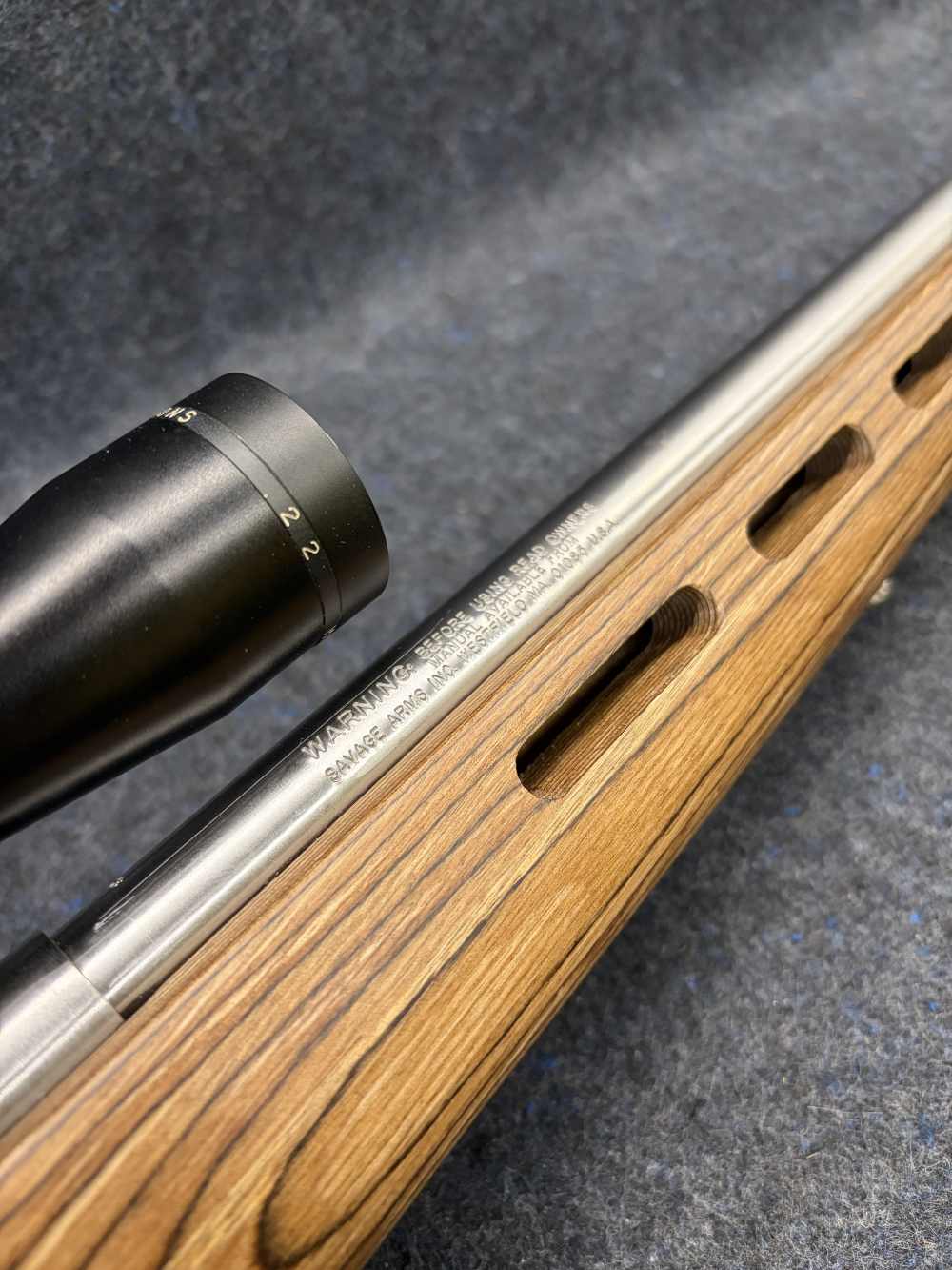 SAVAGE 93R17 BTVSS .17HMR RIFLE, STAINLESS, w/SCOPE-img-9