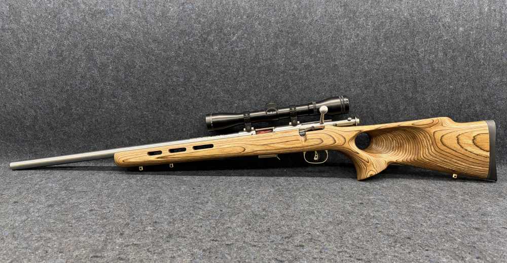 SAVAGE 93R17 BTVSS .17HMR RIFLE, STAINLESS, w/SCOPE-img-1