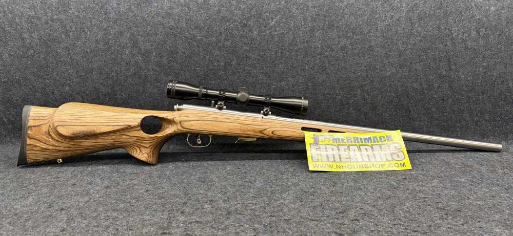 SAVAGE 93R17 BTVSS .17HMR RIFLE, STAINLESS, w/SCOPE-img-0