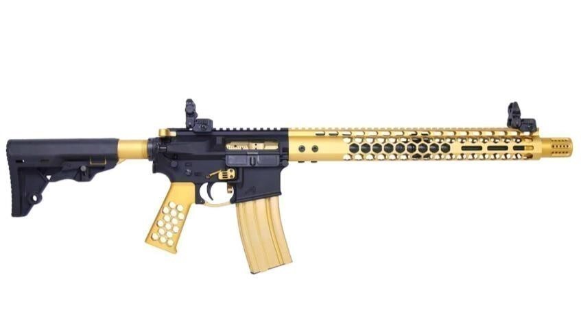 AR-15 “HONEYCOMB” SERIES COMPLETE FURNITURE SET (ANODIZED GOLD)-img-1