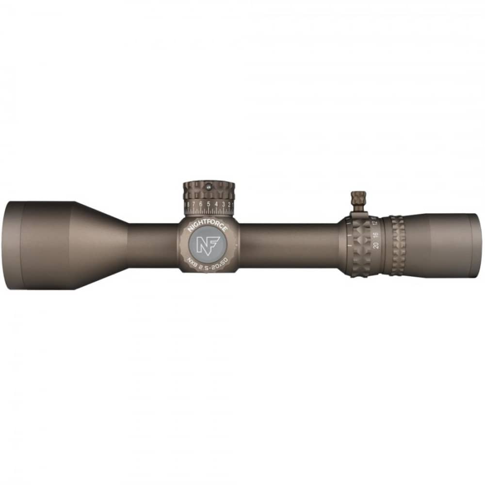 Nightforce NX8 2.5-20x50mm F1 - 30mm - Illuminated Tremor 3 FFP -Dark Earth-img-0