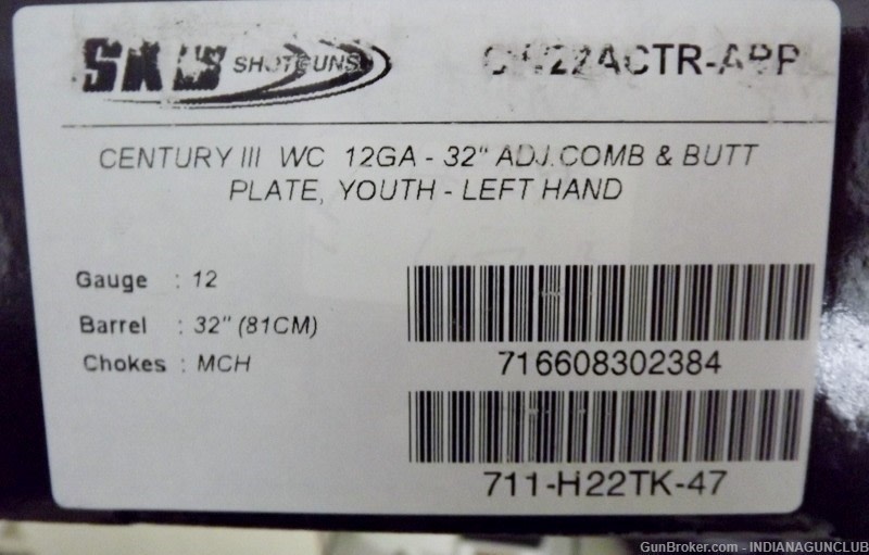 NIB CENTURY III YOUTH ADJ BC LEFT HAND 12GA 32" BOX-img-18