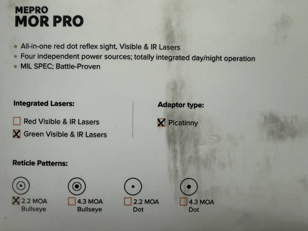 New Factory Meprolight Mor Pro Dual Green Laser and reflex Sight-img-3