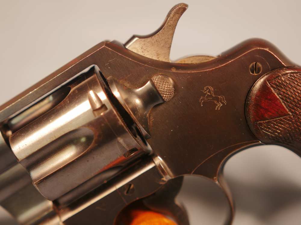Colt Official Police 32-20 3.8" revolver in good shape, 1938 gun-img-3