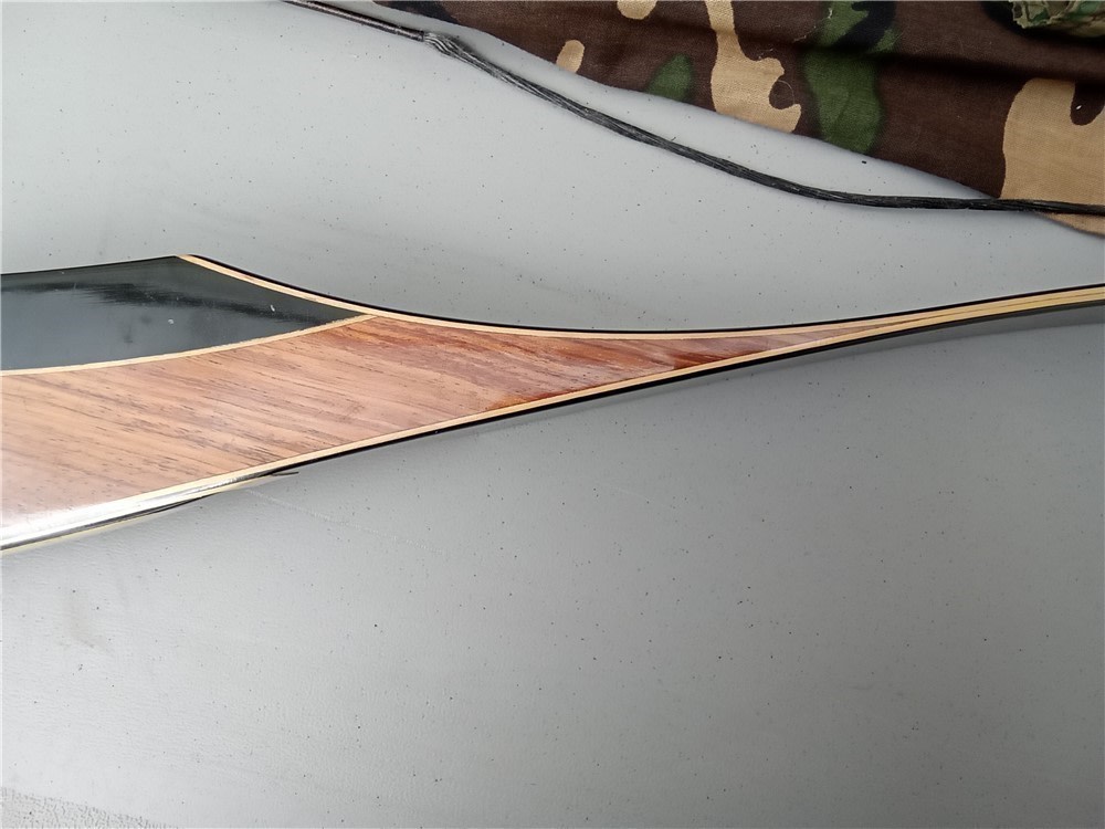 Wing Chaparrel 43# wooden recurve bow, deerskin quiver, 24 hunting arrows-img-21