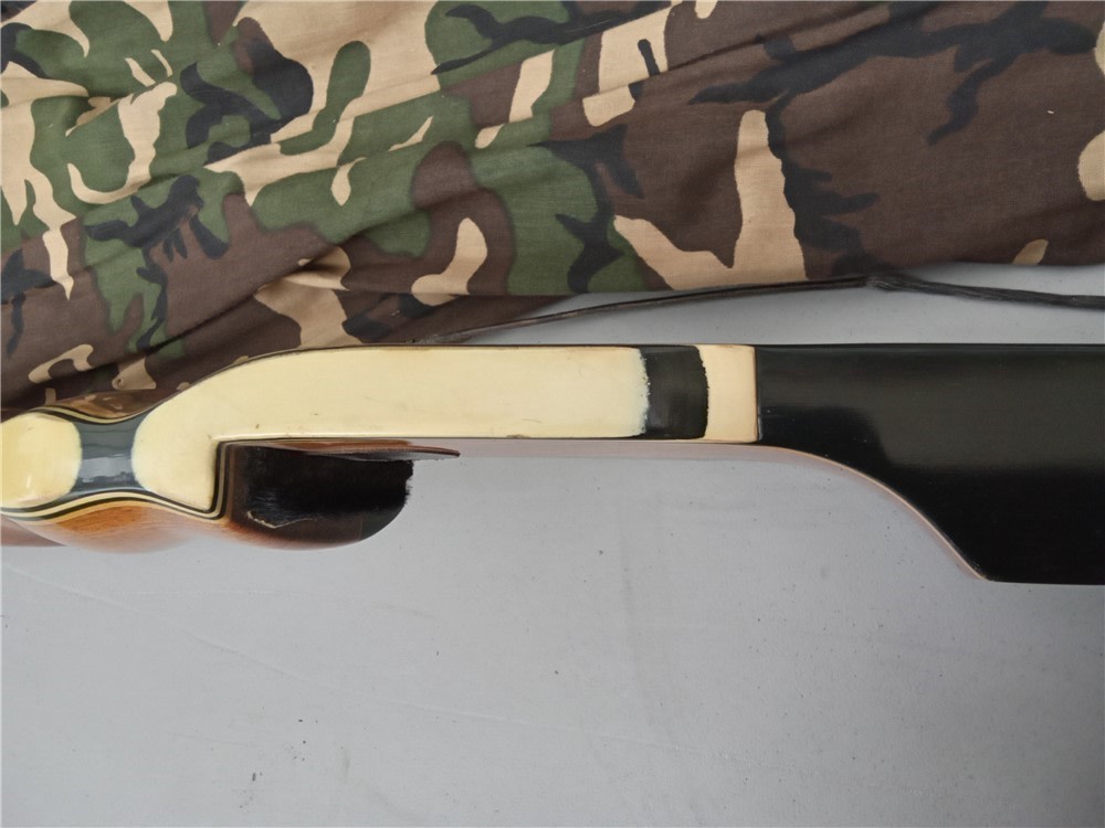 Wing Chaparrel 43# wooden recurve bow, deerskin quiver, 24 hunting arrows-img-5