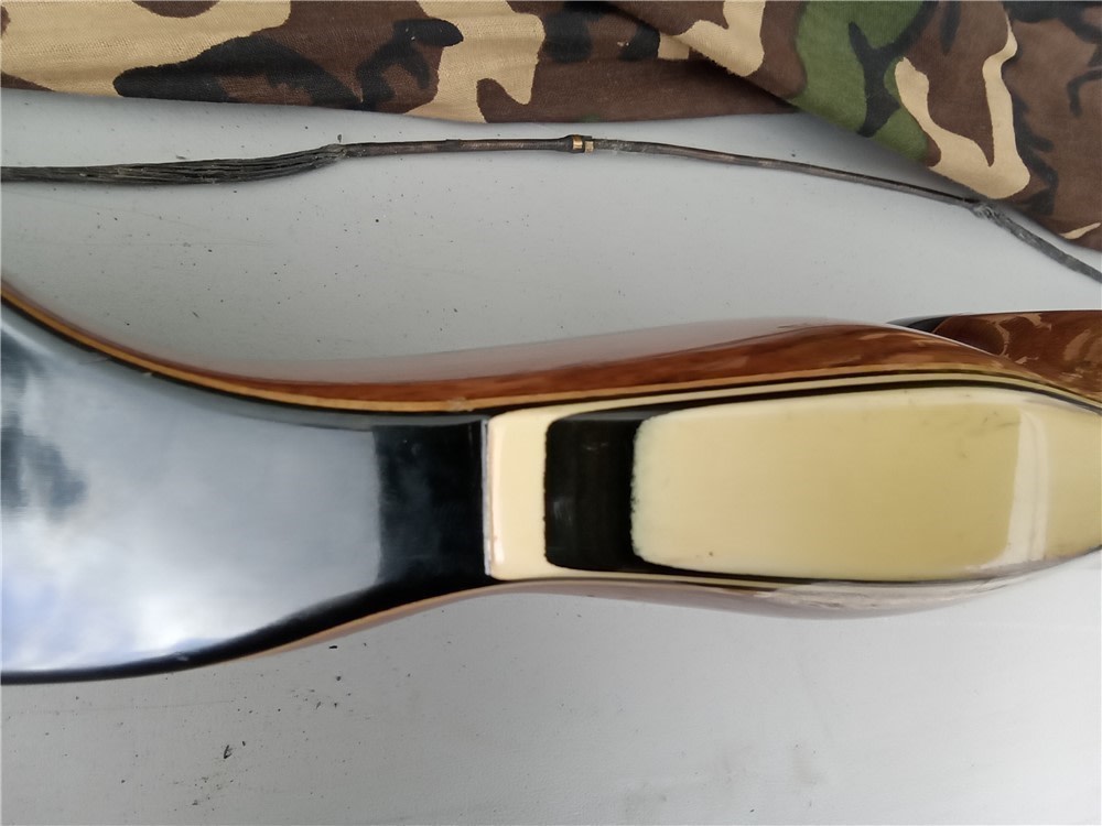 Wing Chaparrel 43# wooden recurve bow, deerskin quiver, 24 hunting arrows-img-14