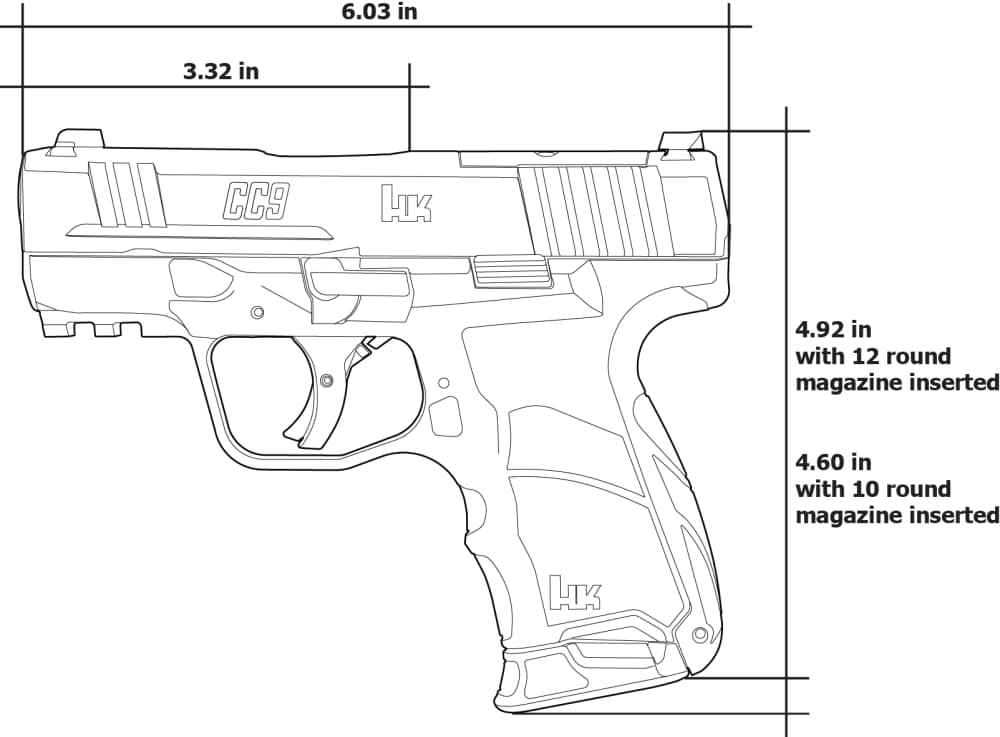 Heckler & Koch CC9 9mm Compact Pistol Free Shipping-img-3