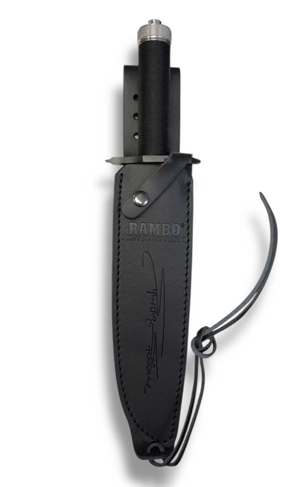 Signed Rambo First Blood Part II Fixed Blade Knife w/ Sheath & Box-img-19
