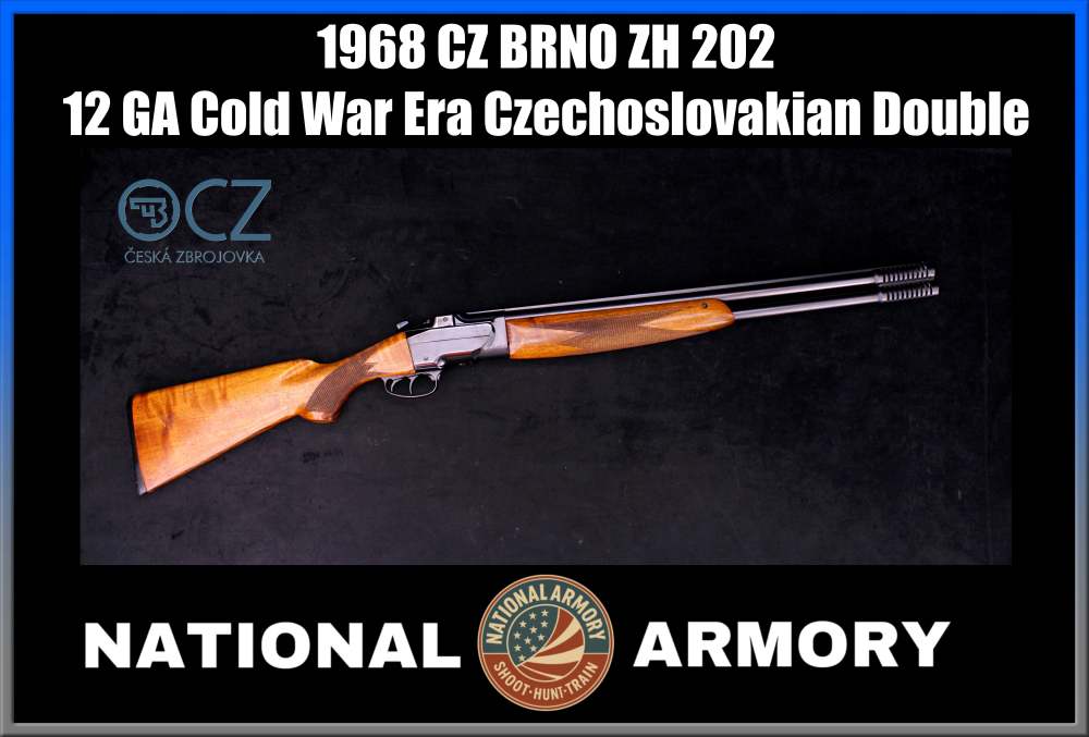1968 CZ BRNO ZH 202 12 GA 26" O/U BBLs Cold War Era Vintage Field Double-img-0