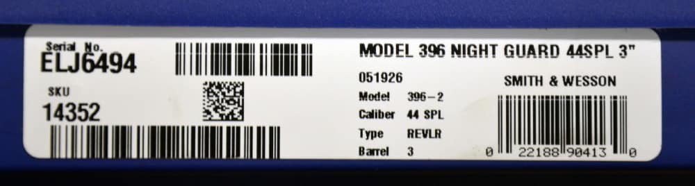 Smith & Wesson 396 Nightguard Night Guard 44SPL 44 Special 3" S&W -img-1