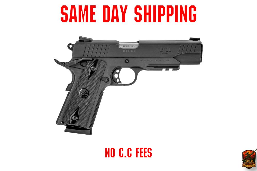 Taurus 1911 .45 ACP Full-Size Matte Black Pistol, SAO, 5.0", 8RD-img-0