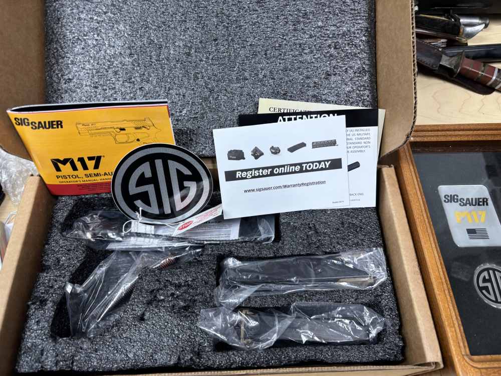 Sig Sauer P320 M17 Surplus WITH Display Case, COA, Original Box, Paperwork -img-1