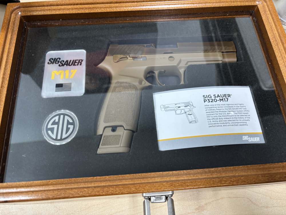 Sig Sauer P320 M17 Surplus WITH Display Case, COA, Original Box, Paperwork -img-0