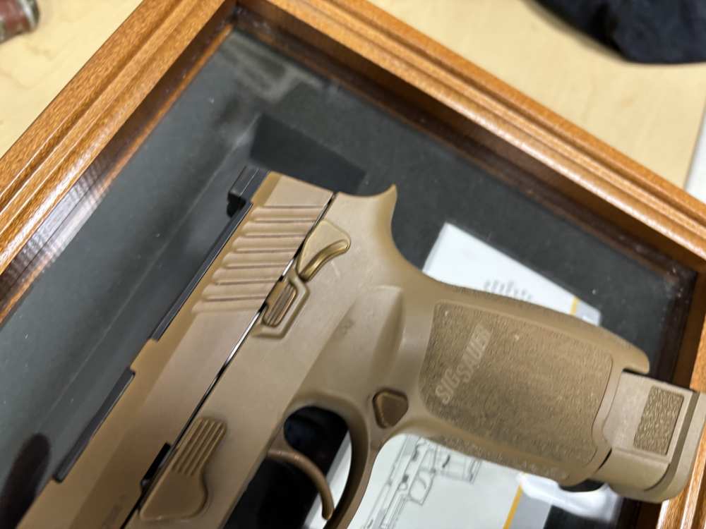 Sig Sauer P320 M17 Surplus WITH Display Case, COA, Original Box, Paperwork -img-16