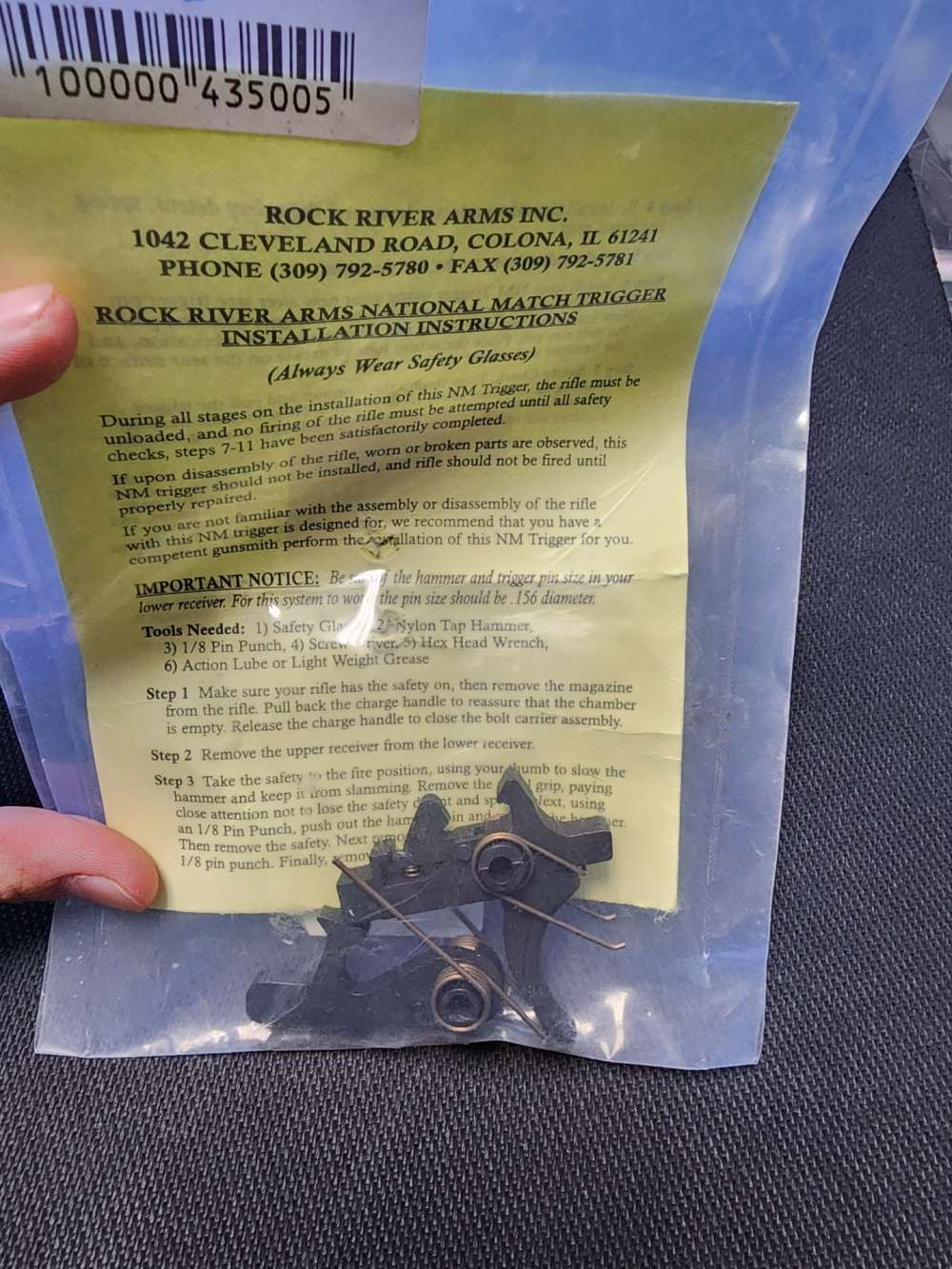 Rock River Arms Two Stage Match Trigger Kit (4.5-5 lb Pull)-img-0