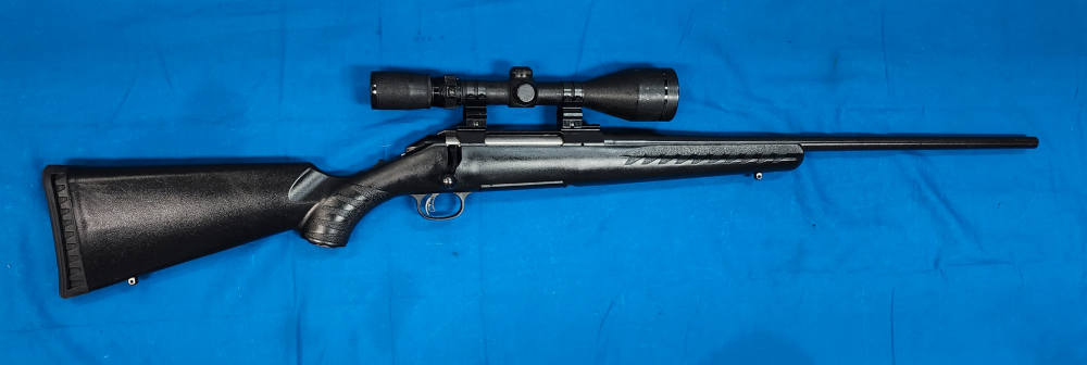 RUGER AMERICAN RIFLE .30-06 22" BLACK SYNTHETIC W/SCOPE, EXC COND, 2015-img-0