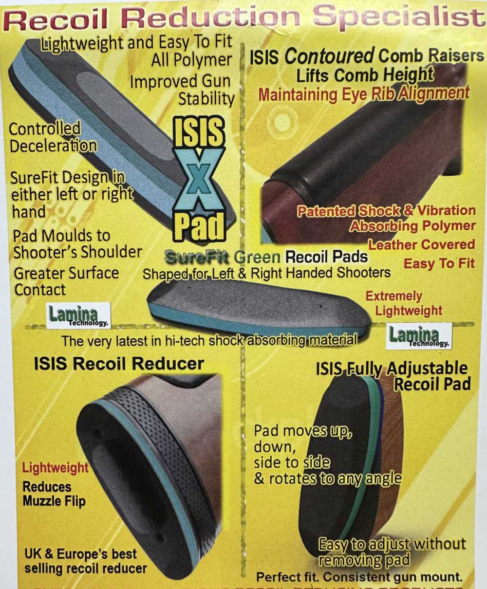 ISIS II Recoil system and a variety of pads.-img-1