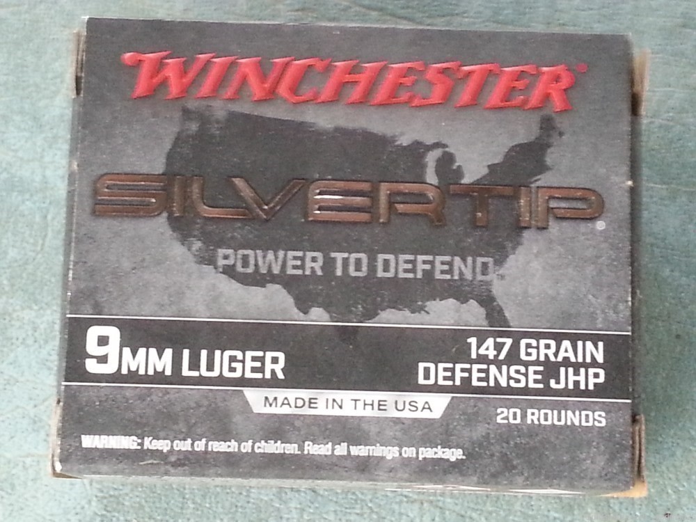 Winchester Silvertip Defense Ammunition 9mm Luger 147 gr JHP Box of 20-img-1