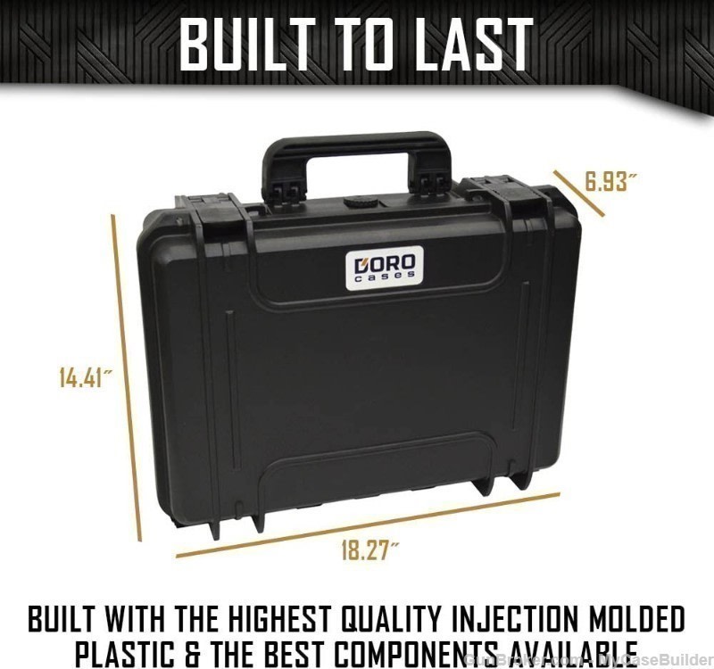 5 Pistol 18 Magazine DORO D1611-6 Heavy Duty Case w/ Yellow Topguard Foam-img-7