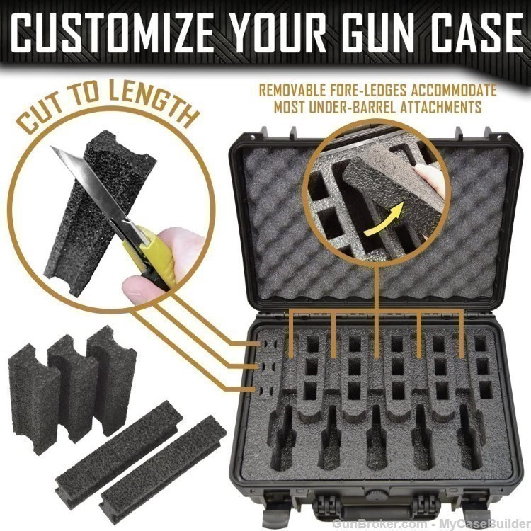 5 Pistol 18 Magazine DORO D1611-6 Heavy Duty Case w/ Yellow Topguard Foam-img-6
