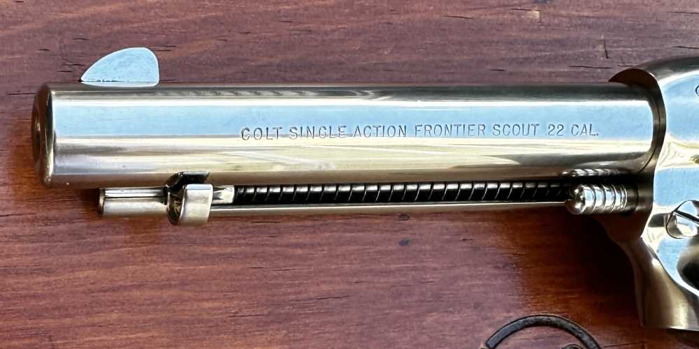 Colt Single Action Frontier Scout 4 3/4” Nickel .22LR, 1965, C&R, CA OK-img-10