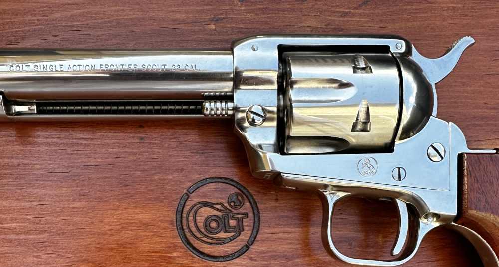 Colt Single Action Frontier Scout 4 3/4” Nickel .22LR, 1965, C&R, CA OK-img-4