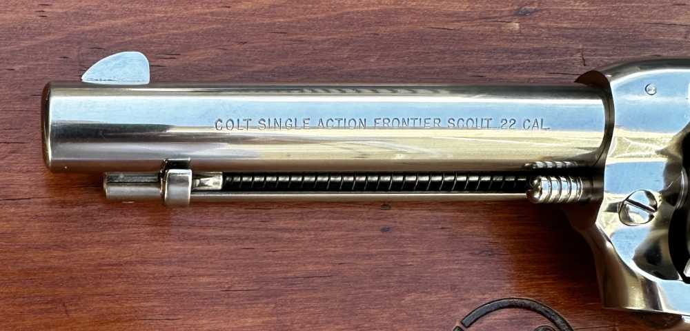 Colt Single Action Frontier Scout 4 3/4” Nickel .22LR, 1965, C&R, CA OK-img-9
