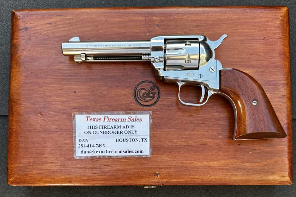 Colt Single Action Frontier Scout 4 3/4” Nickel .22LR, 1965, C&R, CA OK-img-0