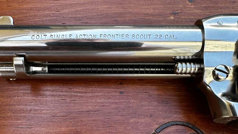 Colt Single Action Frontier Scout 4 3/4” Nickel .22LR, 1965, C&R, CA OK-img-7