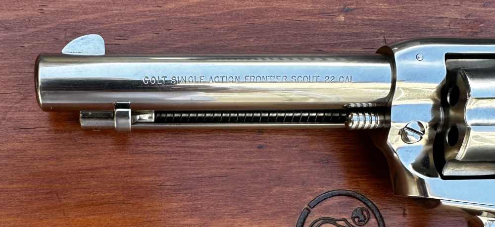 Colt Single Action Frontier Scout 4 3/4” Nickel .22LR, 1965, C&R, CA OK-img-8