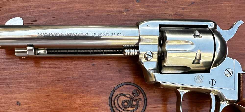 Colt Single Action Frontier Scout 4 3/4” Nickel .22LR, 1965, C&R, CA OK-img-5