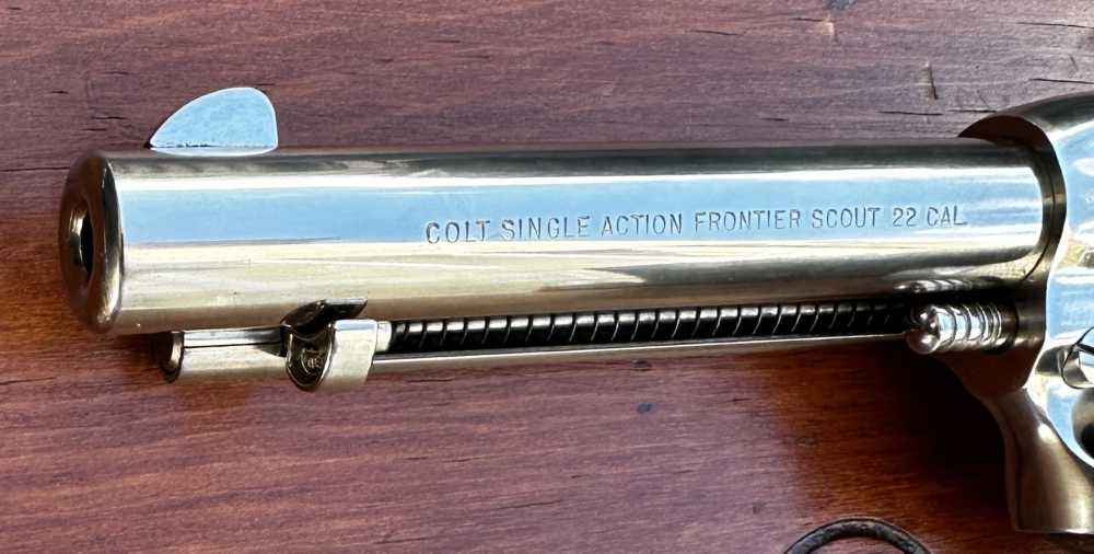 Colt Single Action Frontier Scout 4 3/4” Nickel .22LR, 1965, C&R, CA OK-img-11