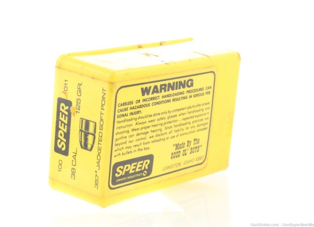 100 Speer 4011 .38 Cal. 125 GR. .357" Jacketed Soft Point Bullets-img-3