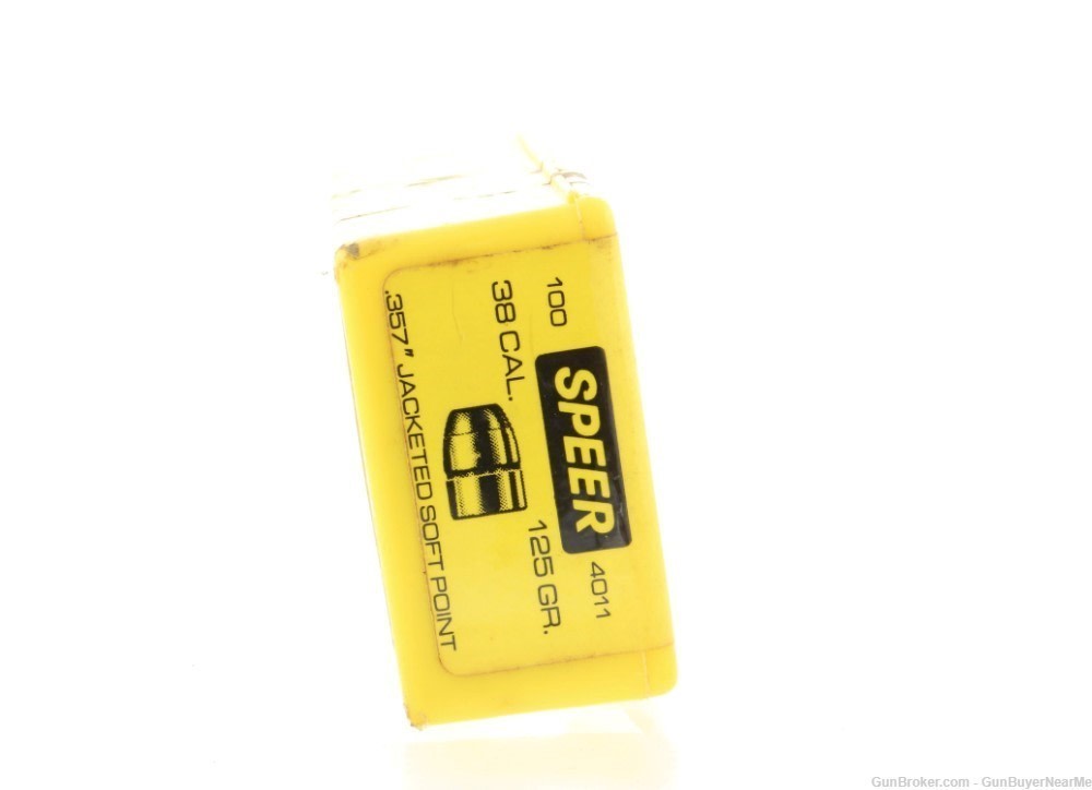 100 Speer 4011 .38 Cal. 125 GR. .357" Jacketed Soft Point Bullets-img-6