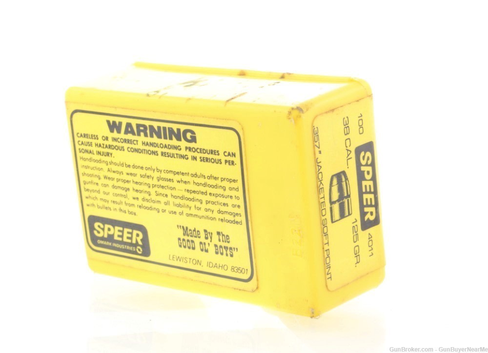 100 Speer 4011 .38 Cal. 125 GR. .357" Jacketed Soft Point Bullets-img-5